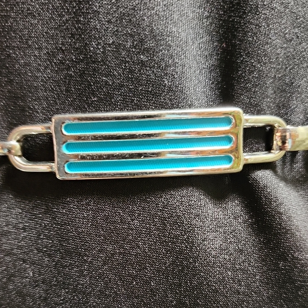Chic Silver and Turquoise Women's Belt - Picture 3 of 4